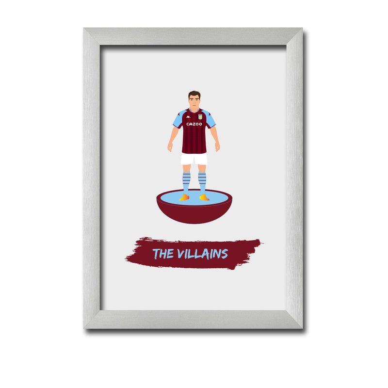 Aston Villa Football Club gift - The Villains - Tiny Men Big Balls Poster