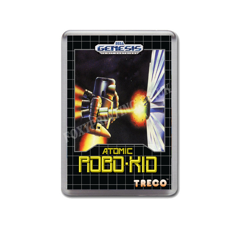 Atomic Robokid 2 Game Style Inspired Sega Megadrive Retro Video Gaming Magnet
