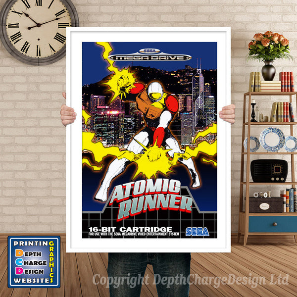 Atomic Runner Eu - Sega Megadrive Inspired Retro Gaming Poster