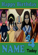 THEME INSPIRED Kids Adult Personalised Birthday Card Avatar Legend Of Ang Birthday Card 2