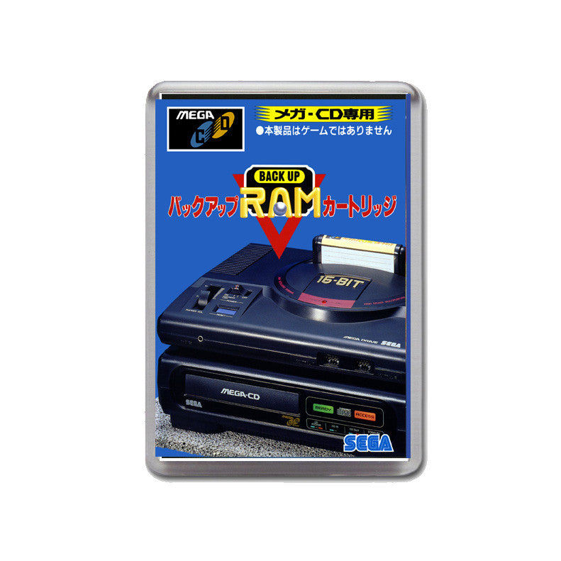 Backup Ram Cart Jp Sega Mega CD Game Inspired Retro Gaming Magnet