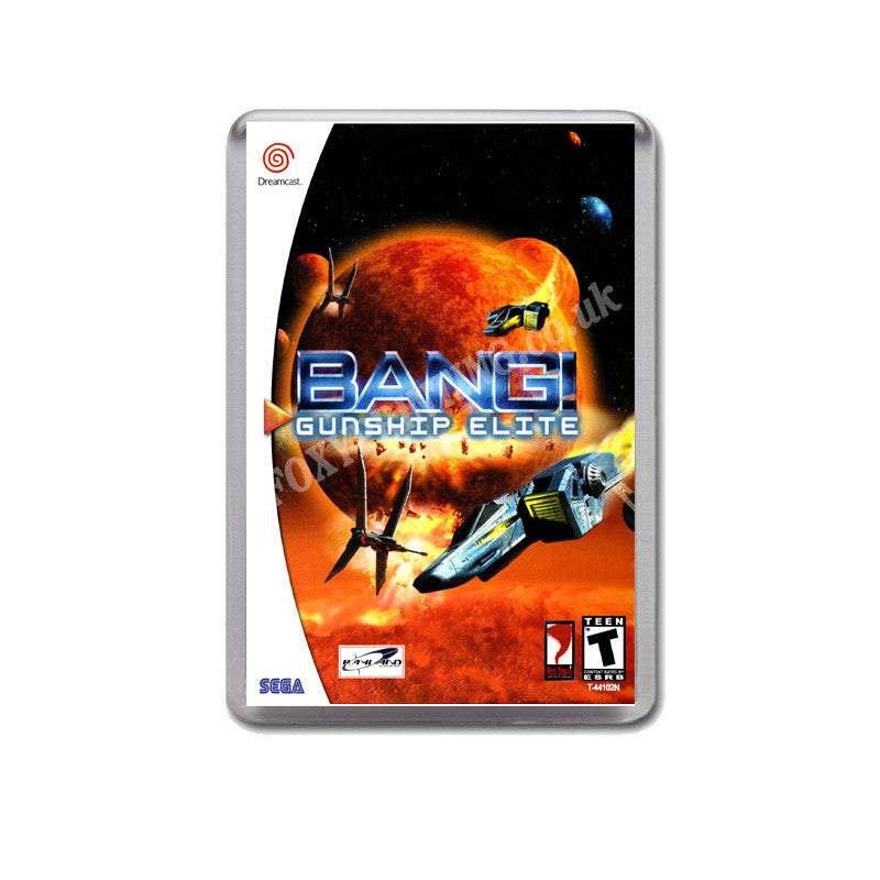 Bang Gunship Elite Sega Dreamcast Style Inspired Retro Game Magnet