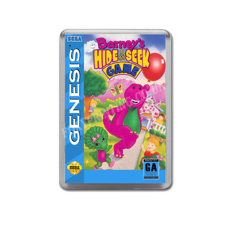 Barneys Hide And Seek Game Game Style Inspired Sega Megadrive Retro Video Gaming Magnet