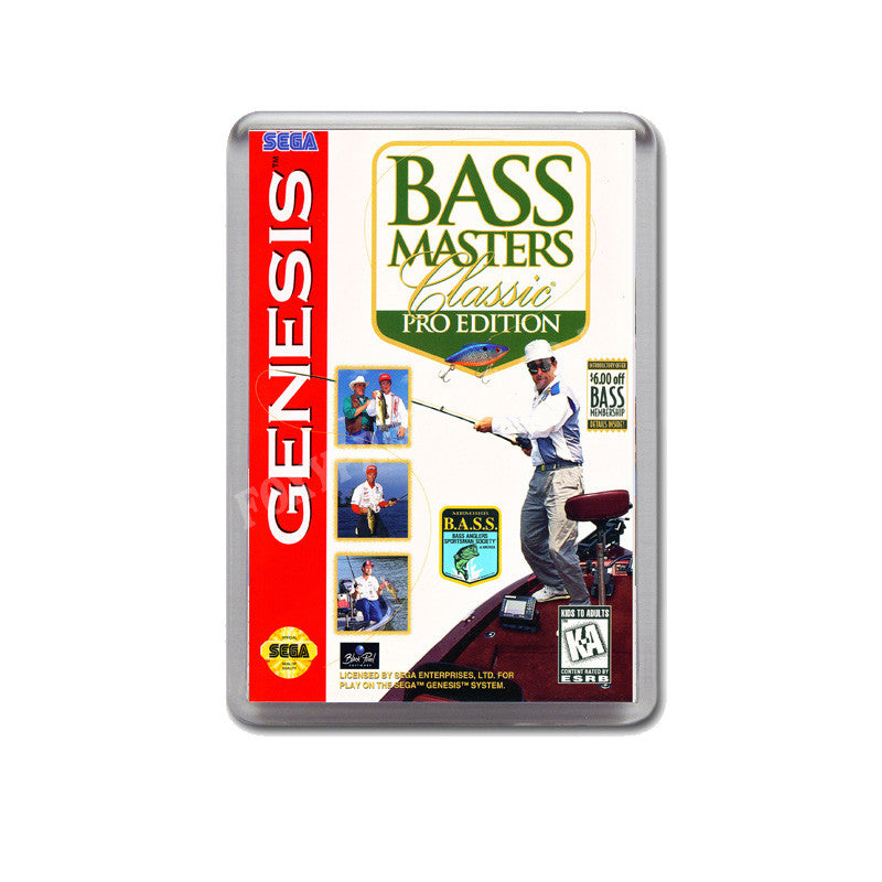 Bass Masters Classic Pro Edition Game Style Inspired Sega Megadrive Retro Video Gaming Magnet