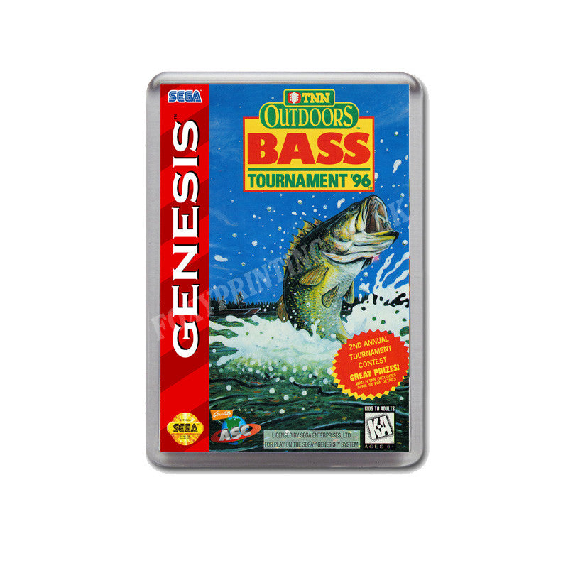 Bass Tournament 96 Game Style Inspired Sega Megadrive Retro Video Gaming Magnet