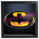 Batman Emblem Lego Display Case - Minifigure Display Background and Frames