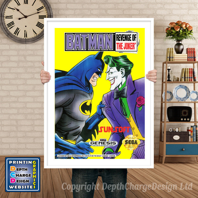 Batman Revenge Of The Joker - Sega Megadrive Inspired Retro Gaming Poster A4 A3 A2 Or A1