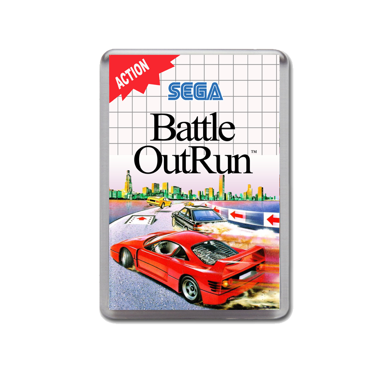 Battle Outrun Sega Master System Game Inspired Fridge Magnet