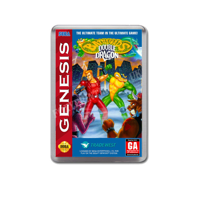 Battle Toads Double Dragon 2 Game Style Inspired Sega Megadrive Retro Video Gaming Magnet