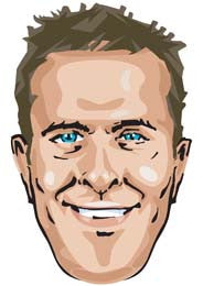 Michael Vaughan (Cartoon) Face Mask – Fancy Dress Cardboard Costume Mask