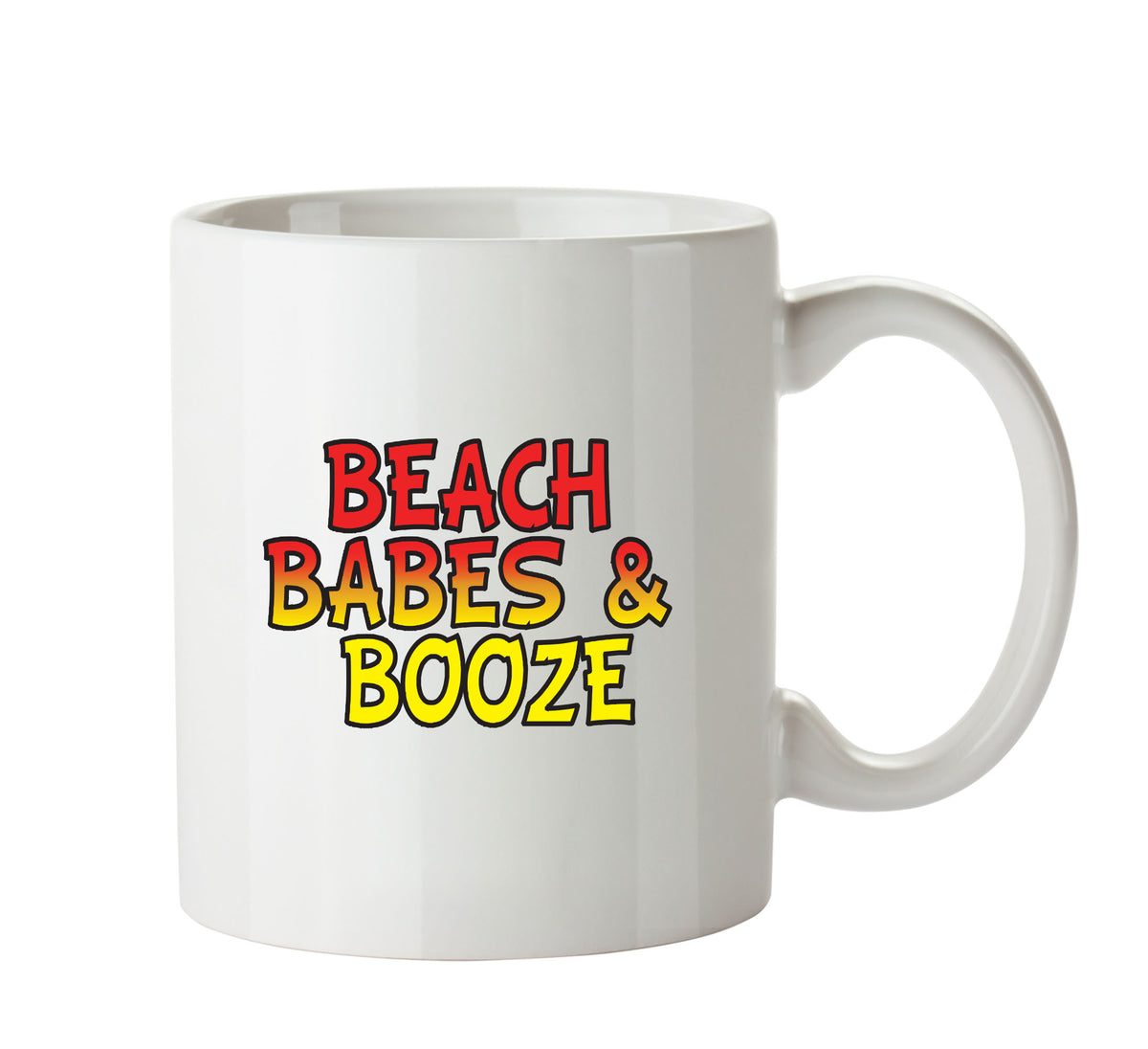 Beach Babes & Booze - Adult Mug – printed mug product image 1
