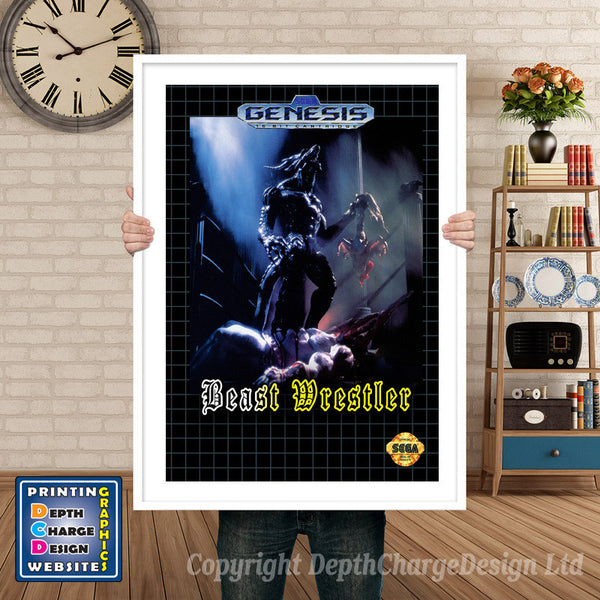 Beast Wrestler - Sega Megadrive Inspired Retro Gaming Poster