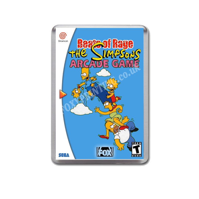 Beats Of Rages Impsons Arcade Sega Dreamcast Style Inspired Retro Game Magnet