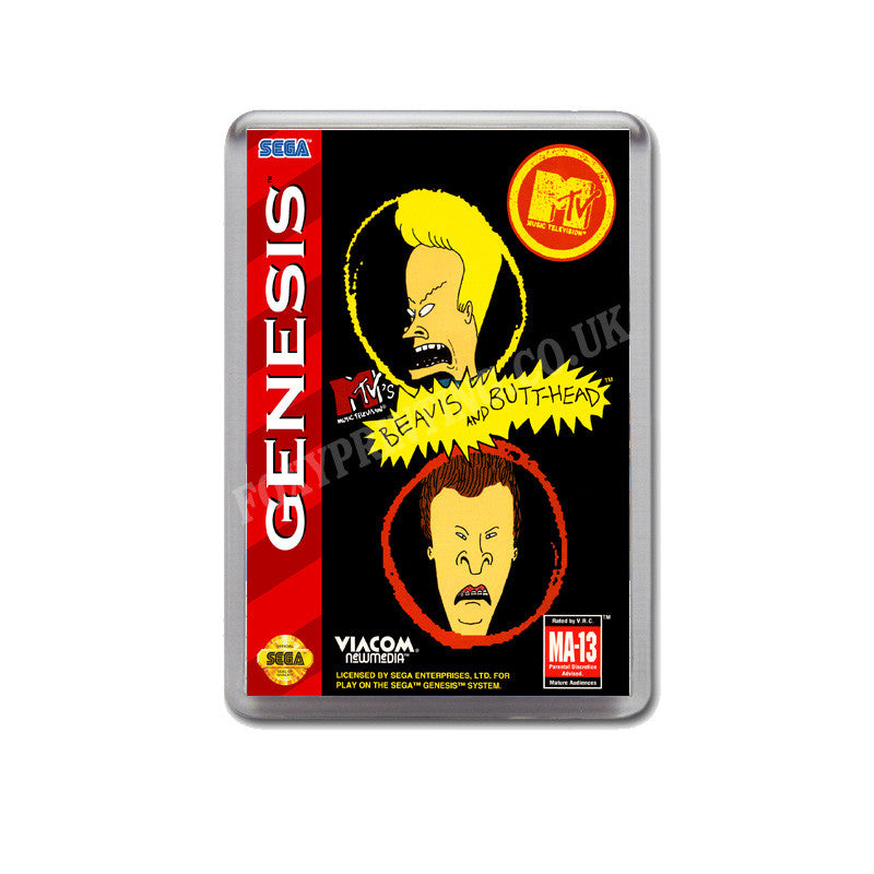 Beavis And Butthead Game Style Inspired Sega Megadrive Retro Video Gaming Magnet