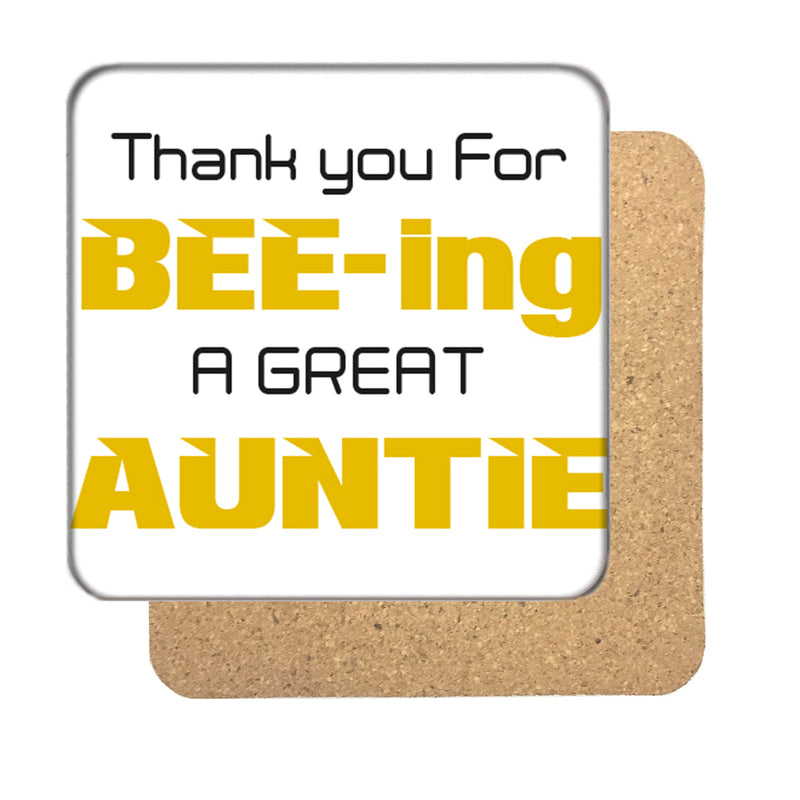 Bee-ing a great Auntie Drinks Coaster