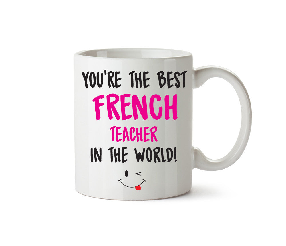 Best FRENCH Teacher FEMALE Printed Mug – printed mug product image 1