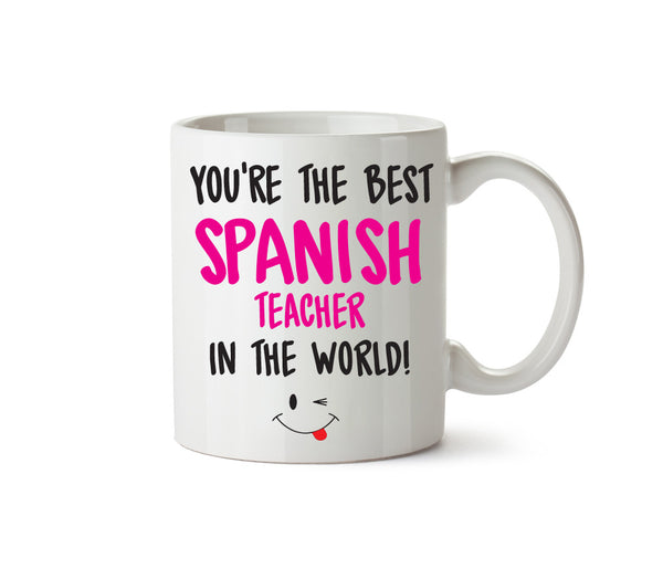 Best SPANISH Teacher FEMALE Printed Mug – printed mug product image 1