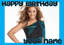 Beyonce Blue Music Style Kids Adult FUNNY Birthday Card