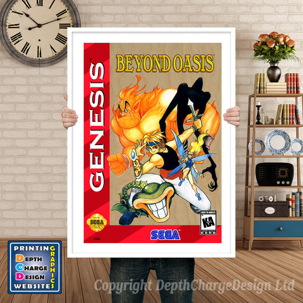 Beyond Oasis 2 - Sega Megadrive Inspired Retro Gaming Poster