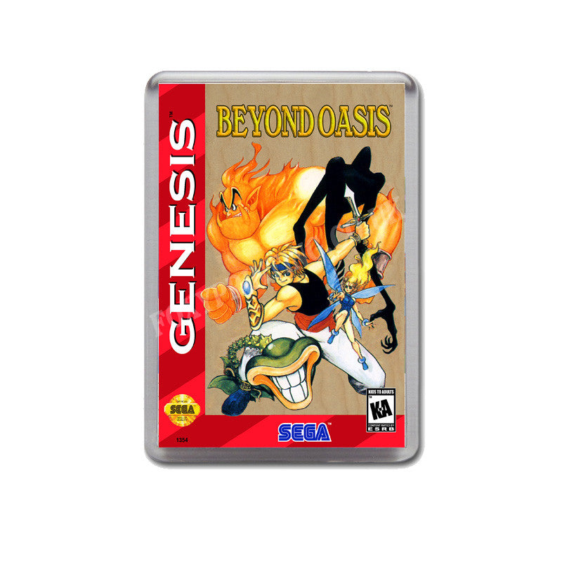 Beyond Oasis 2 Game Style Inspired Sega Megadrive Retro Video Gaming Magnet
