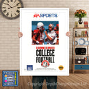 Bill Walsh College Football - Sega Megadrive Inspired Retro Gaming Poster A4 A3 A2 Or A1