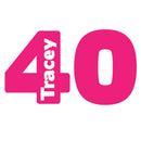 40th Name In Number Birthday Card