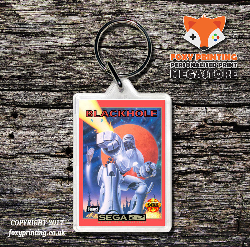 Blackhole Assault 3 Game Inspired Retro Gaming Keyring
