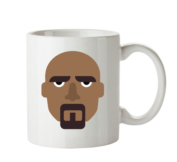 Black Man Brown Beard Cartoon Mug Adult Mug Office Mug – printed mug product image 1