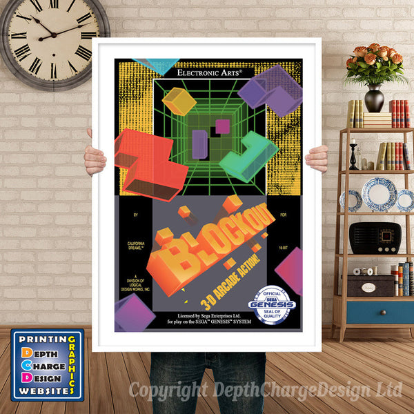 Blockout - Sega Megadrive Inspired Retro Gaming Poster