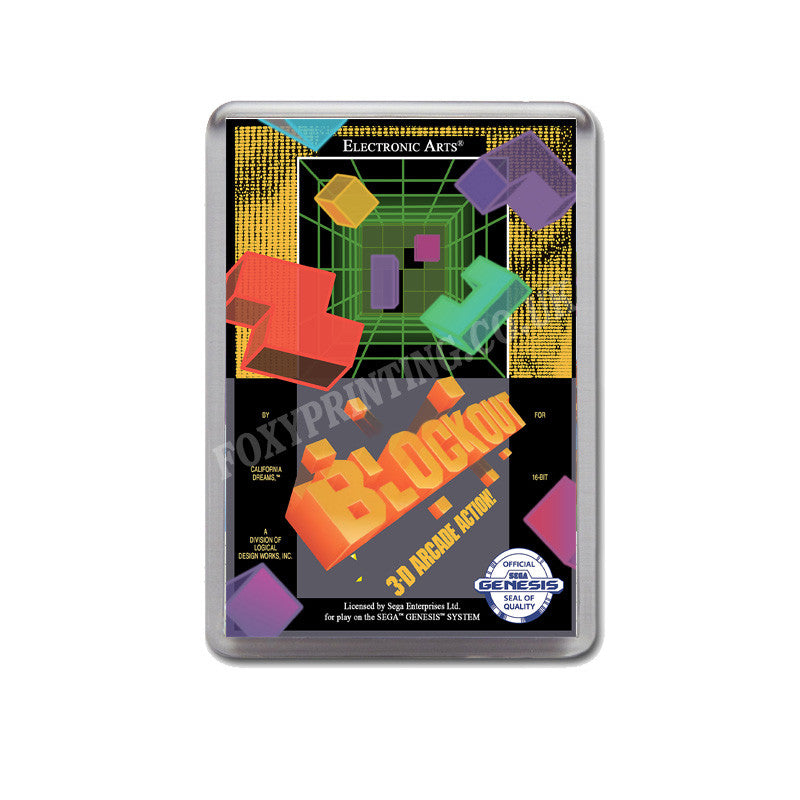 Blockout Game Style Inspired Sega Megadrive Retro Video Gaming Magnet