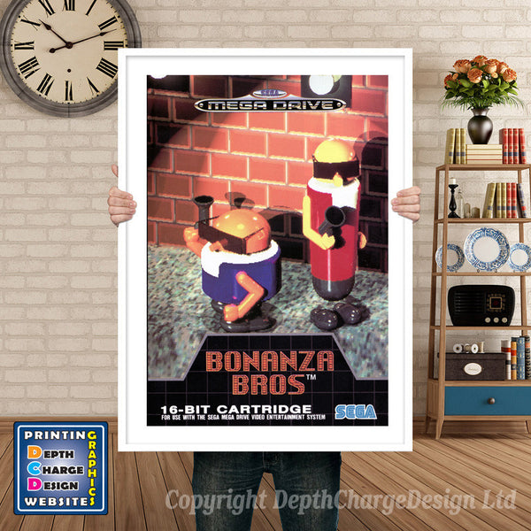 Bonanza Bros Eu - Sega Megadrive Inspired Retro Gaming Poster