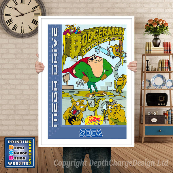 Booger Man Eu - Sega Megadrive Inspired Retro Gaming Poster