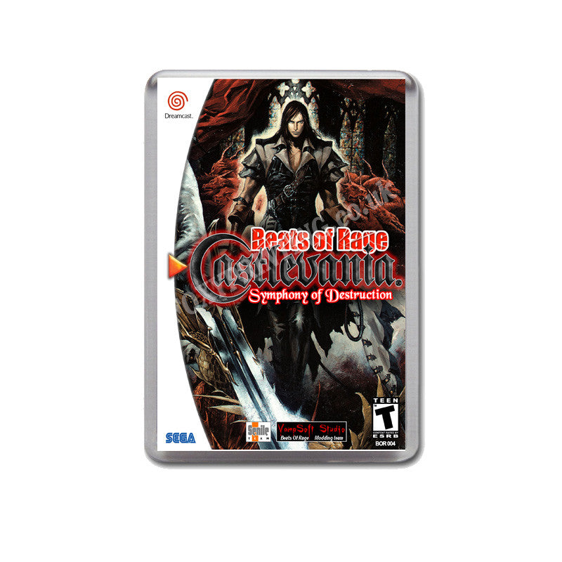 Bor Castlevania Symphony Of Destruction Sega Dreamcast Style Inspired Retro Game Magnet