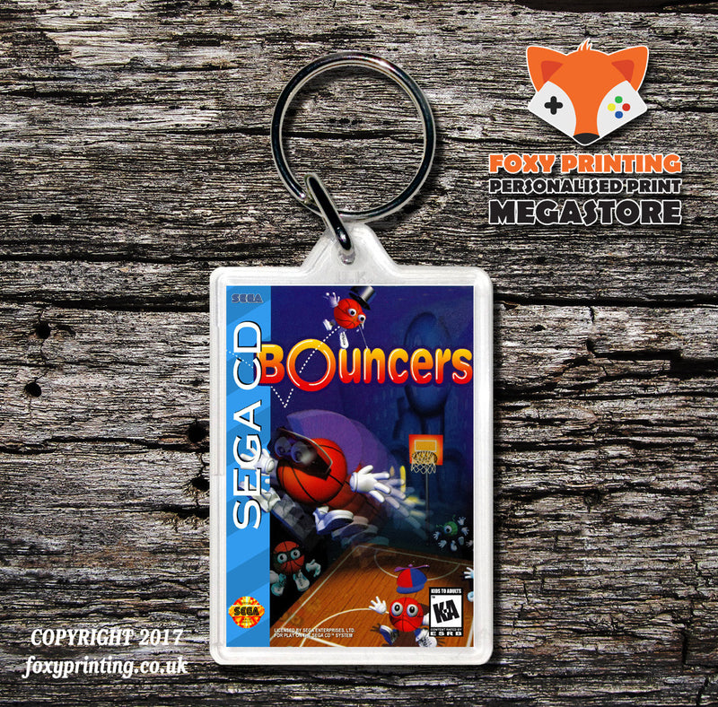 Bouncers Game Inspired Retro Gaming Keyring