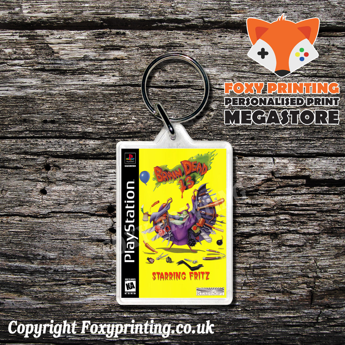 Brain Dead 13 2 - PS1 Playstation 1 Game Inspired Retro Gaming Magnet