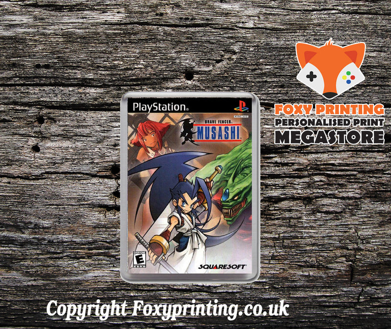 Bravefencer Musashi - PS1 Playstation 1 Game Inspired Retro Gaming Magnet