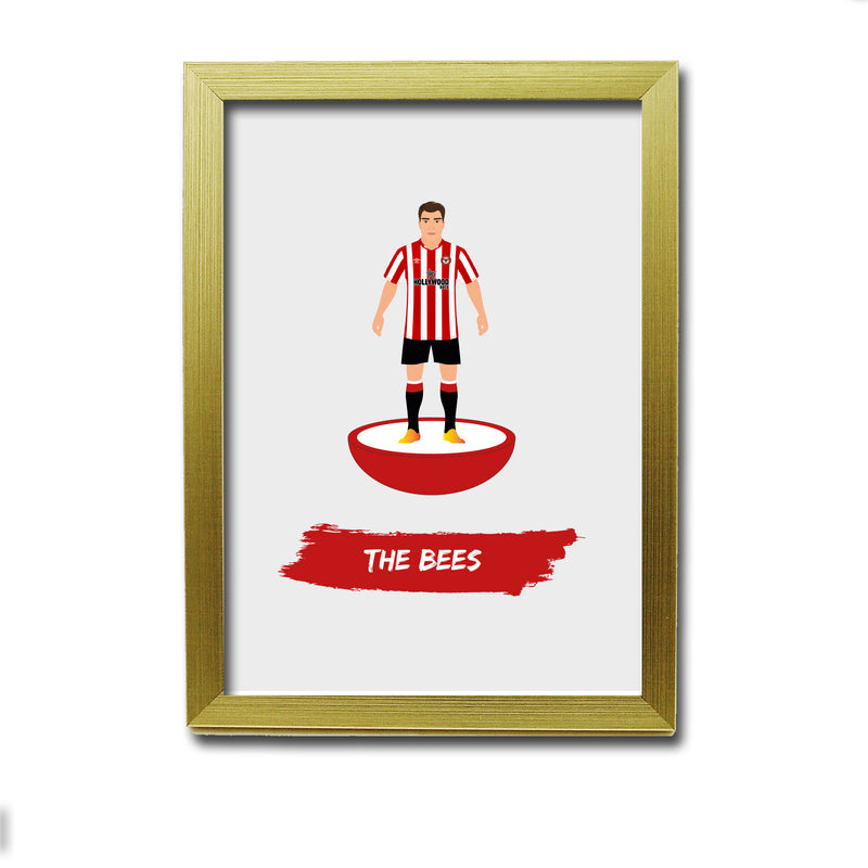 Brentford Football Club gift - The Bees - Tiny Men Big Balls Poster