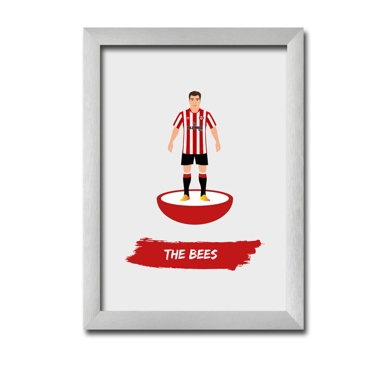 Brentford Football Club gift - The Bees - Tiny Men Big Balls Poster