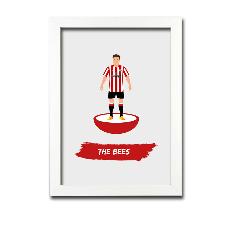 Brentford Football Club gift - The Bees - Tiny Men Big Balls Poster