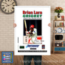 Brianlara Cricket Au - Sega Megadrive Inspired Retro Gaming Poster A4 A3 A2 Or A1