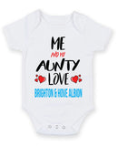 Me and My Aunty Love brighton and hove albion Personalised FOOTBALL TEAM Baby Grow