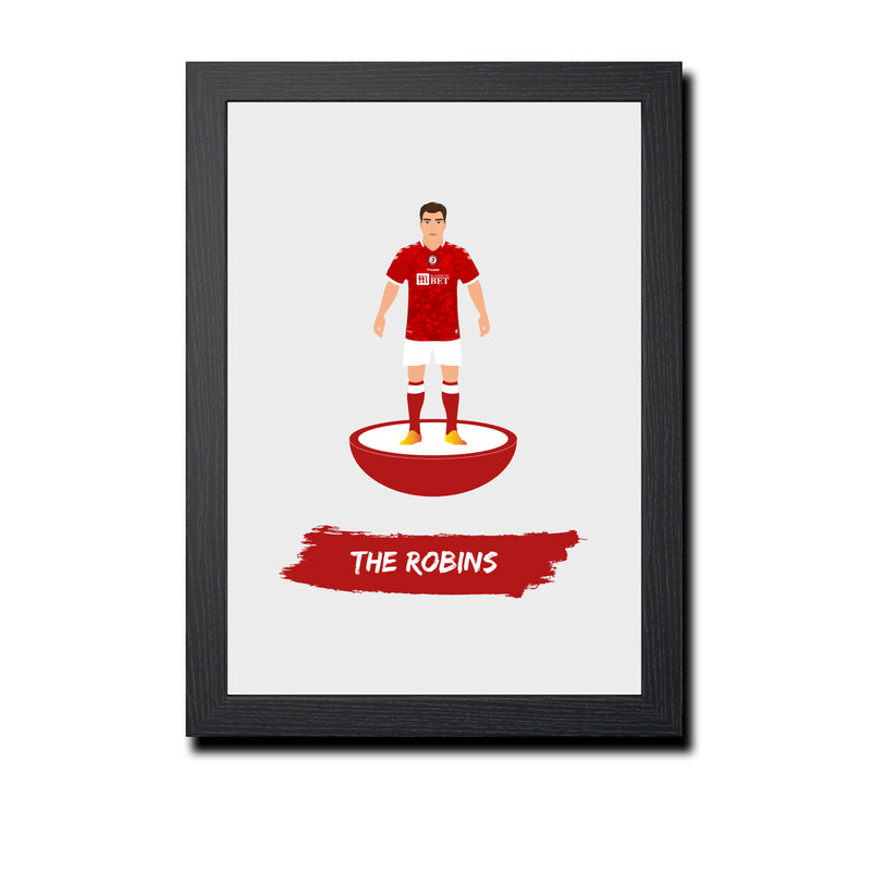 Bristol City Football Club gift - The Robins - Tiny Men Big Balls Poster