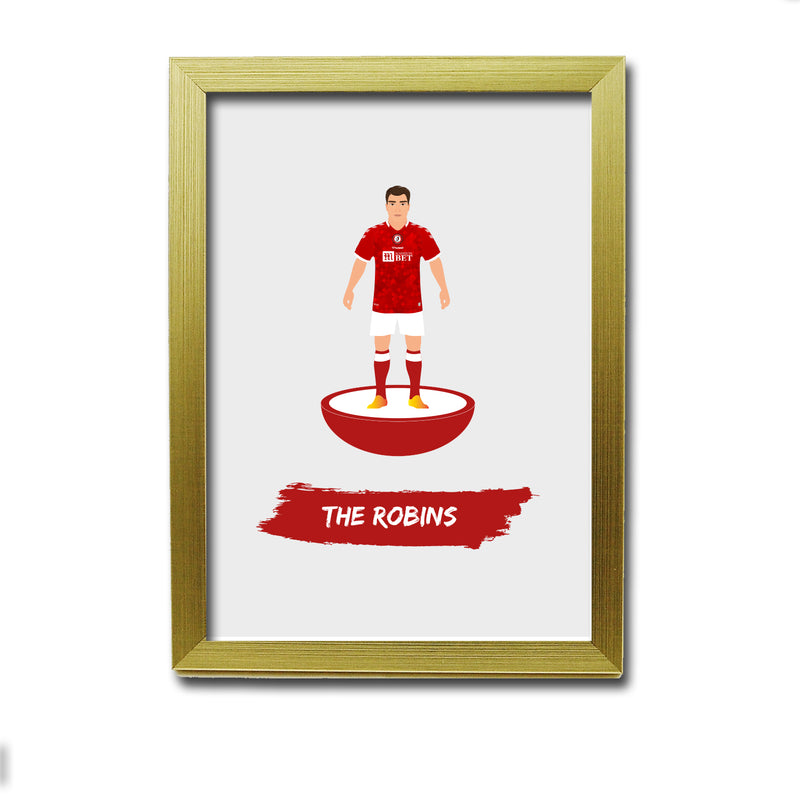 Bristol City Football Club gift - The Robins - Tiny Men Big Balls Poster