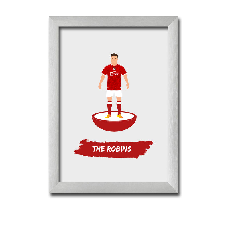 Bristol City Football Club gift - The Robins - Tiny Men Big Balls Poster