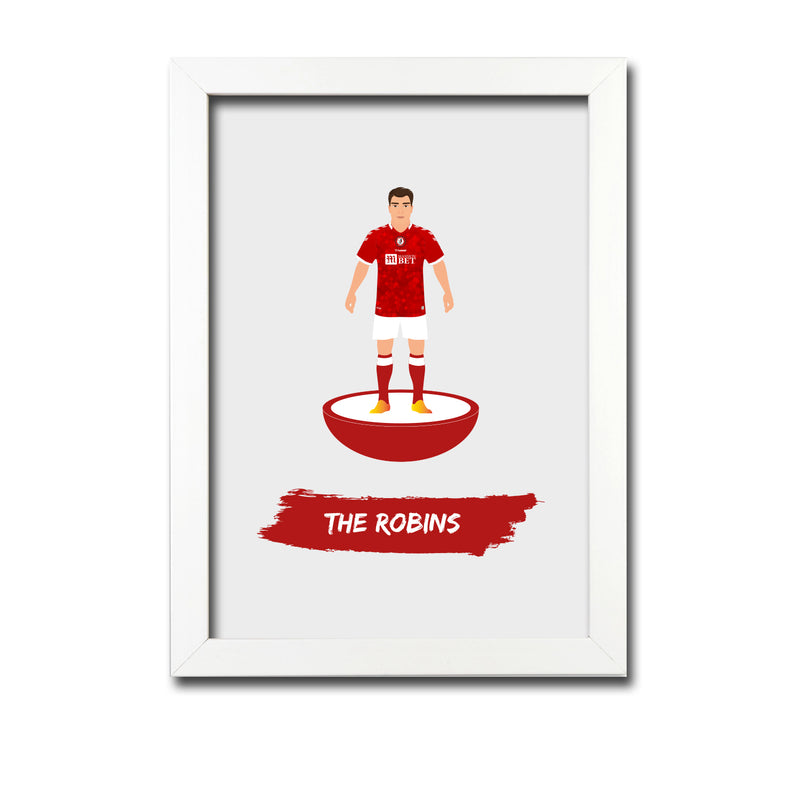 Bristol City Football Club gift - The Robins - Tiny Men Big Balls Poster
