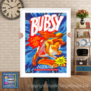 Bubsy - Sega Megadrive Inspired Retro Gaming Poster A4 A3 A2 Or A1