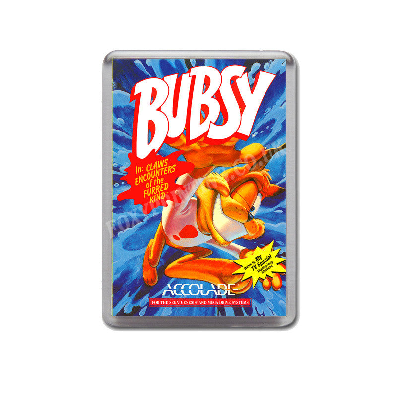 Bubsy Game Style Inspired Sega Megadrive Retro Video Gaming Magnet
