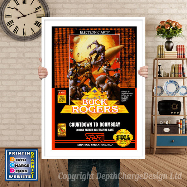 Buckrogers Countdown To Dooms Day - Sega Megadrive Inspired Retro Gaming Poster