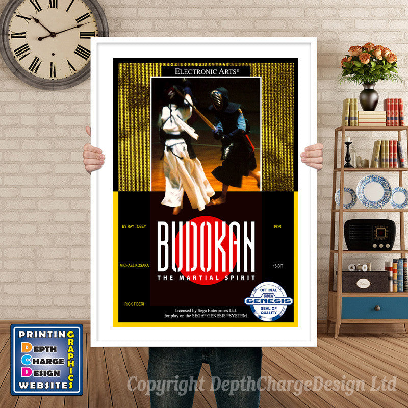 Budokan - Sega Megadrive Inspired Retro Gaming Poster A4 A3 A2 Or A1