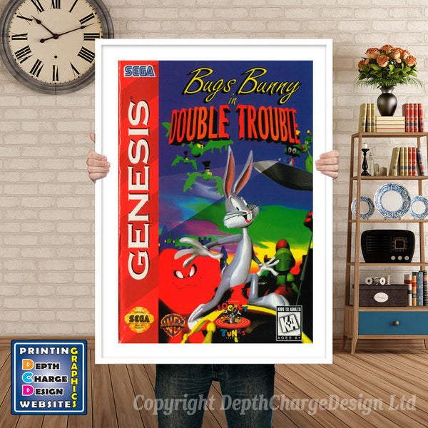 Bugs Bunny Double Trouble - Sega Megadrive Inspired Retro Gaming Poster
